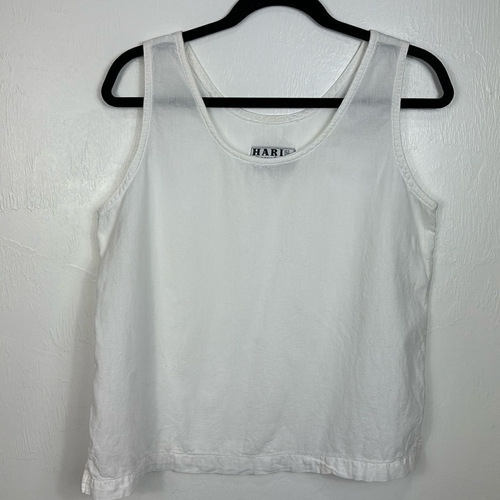 Hari Casuals Cotton Sleeveless Round Neck Crop Tank Top Size L